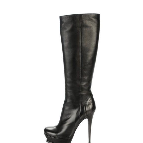 YSL Tribute Leather Knee High Boots - Picture 1 of 7